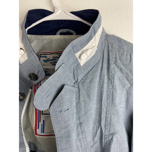 Vintage Clipper Mist Londontown USA Chambray Wind Breaker Stranger Things Sz XL - Picture 6 of 8